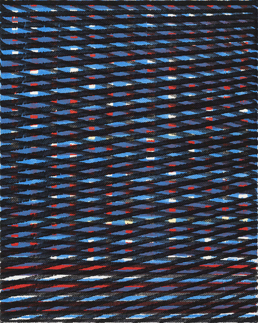 Nikola Dimitrov, Winterreise, 2023, Pigmente, Bindemittel auf Leinwand, 25  20 cm